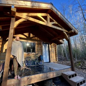 Rob Greenfield Instagram - For the next two months this is where I will be, living simply and sustainably!

I'm living off the grid in this little cabin, near the shores of Lake Superior. There is no electricity here. My warmth comes from the wood stove. I cook and make my herbal teas over the wood stove too, as well as the propane stove. My water comes from the artesian well two miles away and is some of the purest water on Earth. I must use my water wisely here as I need the help of a friend with a car to fill my five gallon jugs when they are empty.

I am eating the foods that I harvested during the summer and fall. My diet is based on wild rice, fish, venison, dried mushrooms, ferments, herbs and spices, herbal teas, mushroom teas, fruit, plus the fresh fruits and veggies I get in town. I'm still foraging an abundance of nanny berries, high bush cranberries and apples even after many freezing nights.

This cabin is a two mile bike ride from the town of Cornucopia, population ~98 on the shores of Lake Superior. Nearly every day I bike to the lake to swim. The water temperature is now 45 degrees and I am in a great flow of immersing in this water. There is only about 9 hours of daylight and it is decreasing daily, but I make the most of these hours of light I have.

In town there is a community center that has wifi, which is how I charge up my battery and share these messages with you. I am dedicated to writing full-time right now and the words have been flowing out with clarity. I am elated to share many insights with you and to be putting the foundation of my life of service out into writing. If you'd like to read this newly published writing, you can visit my website. I am also writing my Food Freedom book.

This is where I am spending the next eight weeks in much silence and solitude (except for a 10 day silent meditation I am embarking on in December). It is incredibly quiet and peaceful here in the woods and this space is free of distractions. I am grateful to have this simple place to call home while tending to the space for a new friend while he is traveling. I will share more with you in future posts.

Love,
Robin
Read the new articles at www.robingreenfield.org/blog