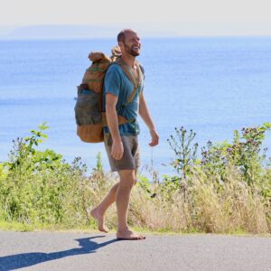 Rob Greenfield Instagram - I’m going for a walk.
Why?
I just feel like walking.

For as long as I can remember I have been drawn to the idea of taking a long walk. The time has come…
The journey will begin at the Canada/US border in Washington and I’ll make my way down the Pacific coast to Los Angeles, 1,700 miles along the Pacific Coast Highway and other roads.

I’ll live simply... Walk. Breathe. Be with Earth. Sleep outside. Rest and stretch my body. Harvest food and medicine from the land. Drink water. Swim in the Pacific Ocean, lakes and rivers. Read books. Think.
I’ll spend time and talk with people who I meet along the path and who come to walk with me, practicing compassionate communication with each interaction. I’ll share my message through writing, speaking and being.

Unlike my last ten plus years of activism and adventures I have no outward mission. This is for me.
To… Slow down. Simplify. Be mindfully in the present moment. Deepen my gratitude for life. Fall in love with everything. Foster interconnectedness to all. Gain clarity and focus. Focus on peace within. Further my wholeness and completeness within.

With each day, I’ll shed more of the past and walk into the present.
I am letting go of so much. I am letting go of attachment to outcome, even thought of outcome.

Although this walk is for me, the journey is part of the big picture. I have inner work to do to bring myself into higher truth and integrity and hone in my service to Earth, Humanity and the plants and animals we share this home with. I believe that this inner work and self-care is inherent to be the public servant I aim to be.

Time with Earth will abound, but so will time with people. I’m not walking on a trail through the wilderness, but rather on the roads and highways through many towns and cities.

I will continuously share updates of my whereabouts and my planned route so that I can be found by those who want to find me. I invite you to walk with me, or come sit with me wherever I’m making home for the evening. 

For the details on the route, schedule, how to stay informed and get involved visit: 
robingreenfield.org/walk

Love,
Robin

Photo by @sachsquatchinthewild