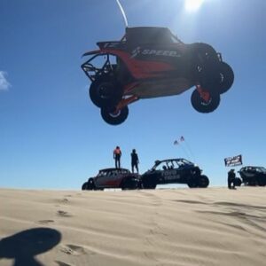 Robby Gordon Instagram - A few cool shots from @utv_takeover on Friday. We will be out here again today at Coos Bay Oregon. Car was super fast yesterday in the short course races it was a full sand course and even on dirt tires we advanced all the way to the finals 🔥🤪 after the races the guys from Rogue Sand Tires hooded me up with some 35” Sand Tires and dammm should of had those for the races 🤦🏻‍♂️