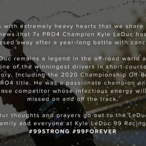 Robby Gordon Instagram - Rest in Peace my Friend 😭 I cannot believe you’re not here anymore, I will miss our brain storm conversations. I look forward to watching Reedy follow in your footsteps as you have laid the groundwork for him to be a Shining Star. You are a true Champion and one of the best wheelman I know. I always wanted you on my Baja 1000 team but knew if we did that Monster would freak and they have supported you to many championships. Prayers to the entire LeDuc Family. My heart goes out to you guys…. (He finally left home and went to Sema and caught a cold and never recovered 🤦🏻‍♂️😭） I talked to him a few weeks ago and he was so positive.