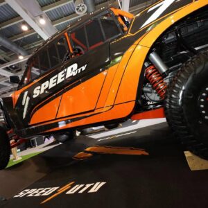 Robby Gordon Instagram - @SpeedUTV is on Display at the World Famous GT Show in Suzhou this weekend. March 29 - 31, 2024 at Suzhou International Expo Centre in Suzhou,

If you are attending the event stop by Booth 77🤪 imagine that Booth 77

Our SPEED booth number is D1-77 (No. 77, Floor 1, Hall D), 

On Display we have  the @speedutv Diablo and ElJefe ans well as many of our SPEED accessories. 

A few of my US friends like Sue Mead and Amy were super excited to see the latest Speed Cars and they had to jump in them last night 😳🤪 Sue has actually finished the Dakar Rally…… 

Please say Hi to our Amazing SPEED Team!!!!