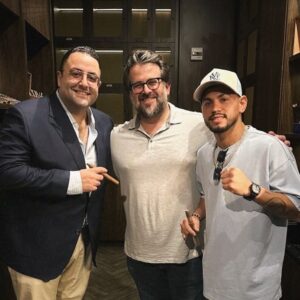 Robeisy Ramirez Instagram - This past Saturday Robeisy Ramírez knocked out Brandon León Benítez at the @jameslknighcenter to become the new NABO featherweight champion. @eltrenramirez is on the hunt to reclaim the WBO featherweight title — but first, he and his team, friends, family, and even some other boxing legends like @yordenis_ugas joined us at El Vecino to celebrate one of the best uppercut KOs you’ll ever see. ¡Felicidades, campeón!