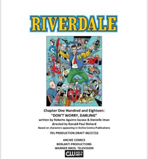 Roberto Aguirre-Sacasa Instagram - And AWAY! WE! GO! It’s back to the 1950’s for Season Seven of #Riverdale! And everything’s FINE, Darlings. 🚀🎢💄🖼️💥👛🕷️🐍🌹🍒🍔🍿🥤⛹🏻🎭🎟️☠️☠️☠️