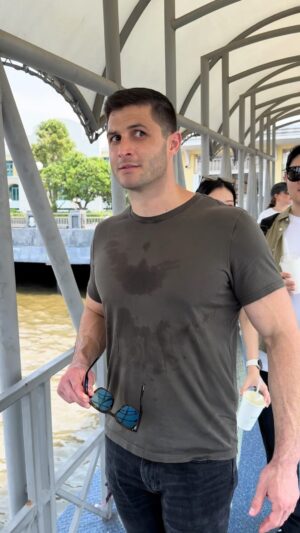 Roberto Portales Instagram - I told Trevor we needed a bigger boat… #throwback #thailand #bangkok #river #boat #travel