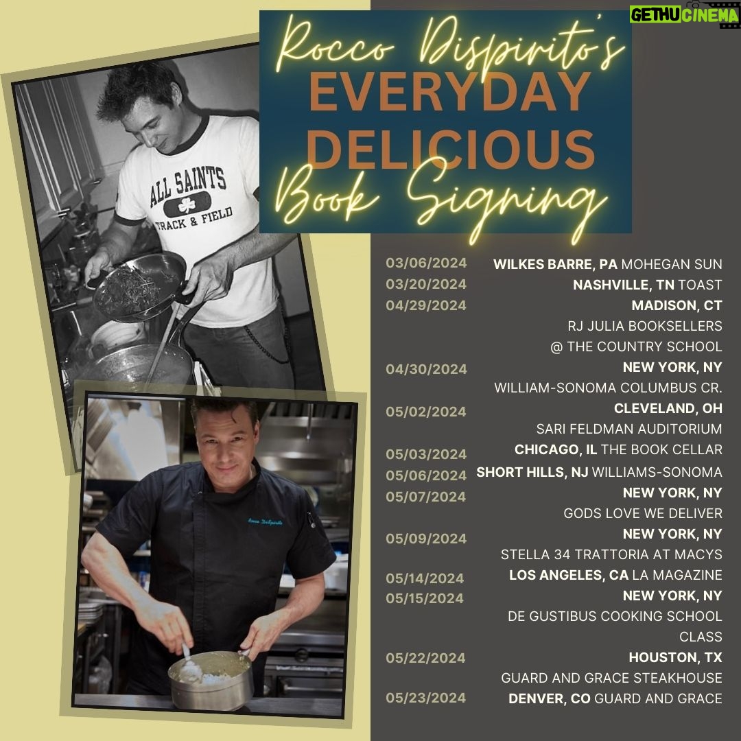 Rocco DiSpirito - 569 Likes - I'm coming to a city near YOU to meet you, sign your books, and talk about great food! Click the link in my bio to come see me!