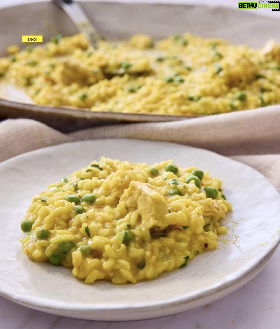 Rocco DiSpirito - 314 Likes - Spring Saffron Risotto is a luxurious and vibrant dish that celebrates the flavors of spring. It’s creamy, flavorful and perfect for showcasing the fragrant saffron threads that create a beautiful golden hue.
Find it in my new cookbook, Everyday Delicious, a perfect dish to enjoy during the spring season.
#everydaydelicious #saffronrisotto #risottorecipe #recipe #risotto #foodies #bestrecipe #newcookbook #bestcookbook #30minutemeals #cookbookrelease #easymeals #roccodispirito