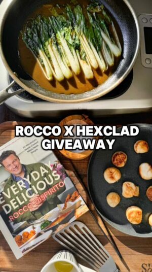Rocco DiSpirito Instagram - Win a set of @hexclad pans and a signed book🌟

🍳I am thrilled to announce our exclusive giveaway of a 12 piece HexClad cookware set! It’s the Hybrid Pots and Pans and YOU have a chance to win. 

Whether you’re a master in the kitchen or just starting your cooking journey, these pans and this book will elevate your culinary game to new heights.

🎉 Prize Details: in addition to a signed copy of Rocco’s new cookbook Everyday Delicious, this incredible set includes a versatile range of pans crafted for performance and durability. From sautéing to simmering and everything in between, these pans are designed to make cooking a breeze.

👩‍🍳 How to Enter:

1. Follow @roccodispirito and @hexclad

2. Tag 2 of your foodie friends who would love this prize.

3. Preorder Everyday Delicious and DM @roccodispirito the receipt.

🏆 One lucky winner will be chosen at random to receive this stunning cookbook & cookware set! *Must have proof of Everyday Delicious preorder* Must be within the US and 21  to qualify.

📅 Deadline: Don’t miss out! The giveaway ends April 30th.

🎁 Spread the Word: Share this with fellow food enthusiasts and increase your chances of winning!

Cooking just got more exciting! Enter now for your chance to win this incredible set. Good luck! 🍳

#everdaydelicious #hexclad #giveaway #potsandpans #free #hexclad #chef #roccodispirito #cheflife #bestpans #cookware #giveaway
