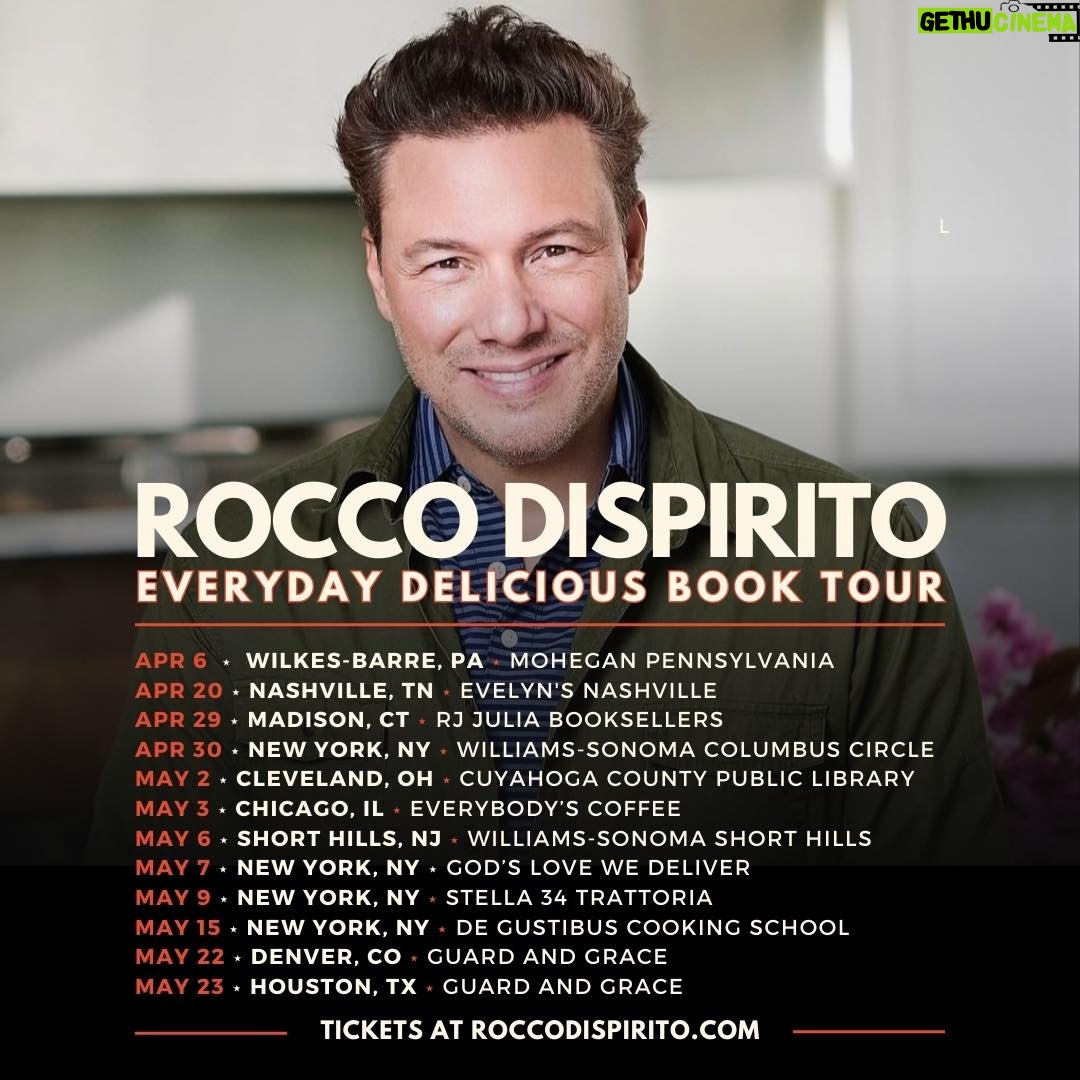 Rocco DiSpirito - 814 Likes - I'm coming to a city near YOU to meet you, sign your books, and talk about great food! Click the link in my bio to come see me!