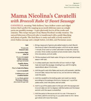 Rocco DiSpirito Instagram - Cavatelli with Broccoli Rabe & Sweet Sausage! This recipe was a staple in my Mama Nicolina’s weekly rotation. Simple, comforting, and always a crowd-pleaser! 

#everydaydelicious #cavatelli #recipe #cookbook #eat #eater #goodeats #instayum #instadelicious #foodies #nycfood #nycfoodies #foodiesofinstagram #instaeats #chefsofinstagram #cheflife #chefstyle #chef #chefs