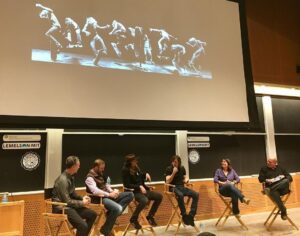 Rodney Mullen Instagram - @steven_sebring (to my left) and I were invited to MIT by Jeff Brodie and Betsy Gordon at The Smithsonian to speak about "Liminal". We were flanked by two of MIT’s amazing professors: Allan Adams (left of Steven) is a theoretical physicist; Peko Hosoi (to my right) is a mechanical engineer and fluid mechanics wizard with a special interest in robotics. To speak of innovation in terms of skateboarding through the lens of science & art among such gifted & GOOD people in the most renown technical universality in the world is one of the greatest honors I’ve ever had. Incidentally, Peko has a heart of Gold, and to see her light up in front of Christian Hosoi as though long lost cousins was a perfect end to an awesome evening.