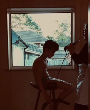 Roman Griffin Davis Instagram - Oh no my mums cutting my hair!