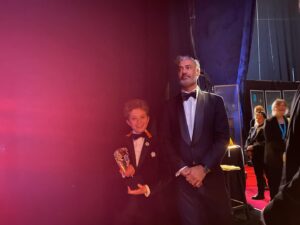 Roman Griffin Davis Instagram - Presenting at the Baftas.
But congratulations to Taika who was winning at the baftas!