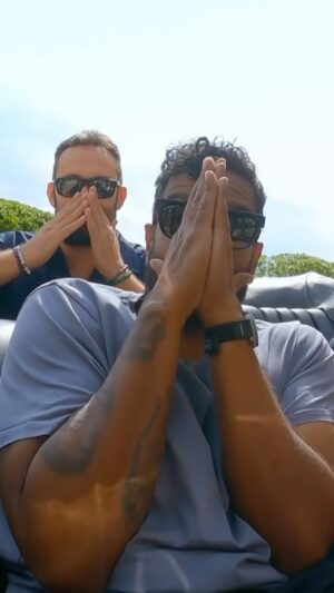 Romesh Ranganathan Instagram - A lesson in how not to reverse with Rob Beckett (ft a £210k Ferrari)🫣 🏎️ #Ferrari #RobAndRomeshVs #DrivingLesson #f1