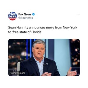 Ron DeSantis Instagram - Welcome to the Free State of Florida, @seanhannity!