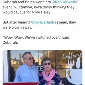 Ron DeSantis Instagram - Welcome aboard, Deborah and Bruce!