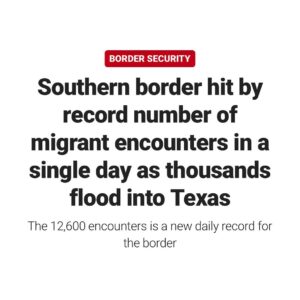 Ron DeSantis Instagram - Border patrol agents are outmanned 200:1 in Eagle Pass, TX. A record 12,600 illegal encounters just on Monday.

Joe Biden’s border crisis is the grossest dereliction of duty that any President has had in the modern history of our country. I will end this invasion once and for all.