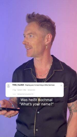 Ronan Keating Instagram - Ronan zeigt uns seine Deutsch-Skills.✨ #tvog