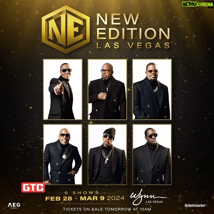 Ronnie DeVoe - 4.6K Likes - To everyone that supported us so far with a sold out @NewEdition @Vegas #Residency #Presale #Sellout at the @WynnLasVegas we say THANK YOU!!!!!!!
More tickets will be available tomorrow so get your computers, phones, ipads, tablets, whatever ready to catch the last ones available!
One loveā¦!