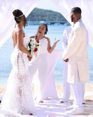 Ronnie DeVoe Instagram - Therefore what GOD has joined together, let no one separate. 

Mark 10:9

To @setep_hotep_bey and @pammy_1013 , we thank you both for allowing us to continue our journey as #marriageambassadors as you begin yours as a newly wedded couple! 

Officiating your wedding in #Jamaica on 1-13-24 was magical, rewarding and immensely inspiring! The song you chose for @ShamariDeVoe to sing made the moment even more heartfelt! Just know, we wouldn’t have been anywhere in the world on your GOD ordained day.

• Continue to love on each other as you did in the beginning. 
• Continue to ask questions and always keep getting to know each other because we are forever changing. 
• Active listen to each other because that will allow you to understand what the other persons needs, desires and challenges are so you can address them. 
• That’s just the tip of the iceberg! 

• Make sure marriage maintenance with a coach/counselor is a part of your plan moving forward and stay close to like minded couples that are not giving up on each other and will hold you both accountable! 

We love you both to life and look forward to seeing you at the @Married4LifeWalk on April 26-27! IT’S OFFICIAL NOW!!! 😉💍🖤

Remember —> “Never let go of the hand you are holding…”

#DeVoeted