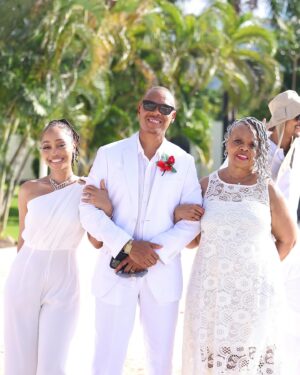 Ronnie DeVoe Instagram - Therefore what GOD has joined together, let no one separate. 

Mark 10:9

To @setep_hotep_bey and @pammy_1013 , we thank you both for allowing us to continue our journey as #marriageambassadors as you begin yours as a newly wedded couple! 

Officiating your wedding in #Jamaica on 1-13-24 was magical, rewarding and immensely inspiring! The song you chose for @ShamariDeVoe to sing made the moment even more heartfelt! Just know, we wouldn’t have been anywhere in the world on your GOD ordained day.

• Continue to love on each other as you did in the beginning. 
• Continue to ask questions and always keep getting to know each other because we are forever changing. 
• Active listen to each other because that will allow you to understand what the other persons needs, desires and challenges are so you can address them. 
• That’s just the tip of the iceberg! 

• Make sure marriage maintenance with a coach/counselor is a part of your plan moving forward and stay close to like minded couples that are not giving up on each other and will hold you both accountable! 

We love you both to life and look forward to seeing you at the @Married4LifeWalk on April 26-27! IT’S OFFICIAL NOW!!! 😉💍🖤

Remember —> “Never let go of the hand you are holding…”

#DeVoeted