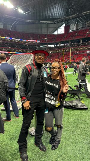 Ronnie DeVoe Instagram - #Falcons VS #Saints rivalry game is always off the chain! LETS GO PATRIOTS! Oops, I mean, you know what I mean! 🤣 

Thank you @i_am_teri_smith for a great @NFLPA experience! Me and @shamaridevoe are thoroughly enjoy ourselves!

Shouts to the original #DirtyBird, my family, Jamal Anderson for bringing some swag to the @atlantafalcons…

#Gifts   #Talents = #Purpose!

#DeVoeted

@100BlackMen