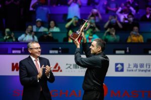 Ronnie O'Sullivan Instagram - Wow, what a few days!! To win my fifth Shanghai Masters is something I’m really proud of. And to have won playing such a talented player in Luca, means a lot. Thank you to all the fans and everyone out here for your support, it doesn’t go unnoticed ❤️