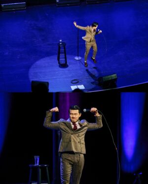 Ronny Chieng Instagram - DALLAS! THANK YOU FOR SELLING OUT MY SHOW @majestictheatredallas! And thanks to @thefumiabe and DJ @tonytrimm for being on the show. 📸: @kx0101 
👔: @latoiacunningham @bonobos