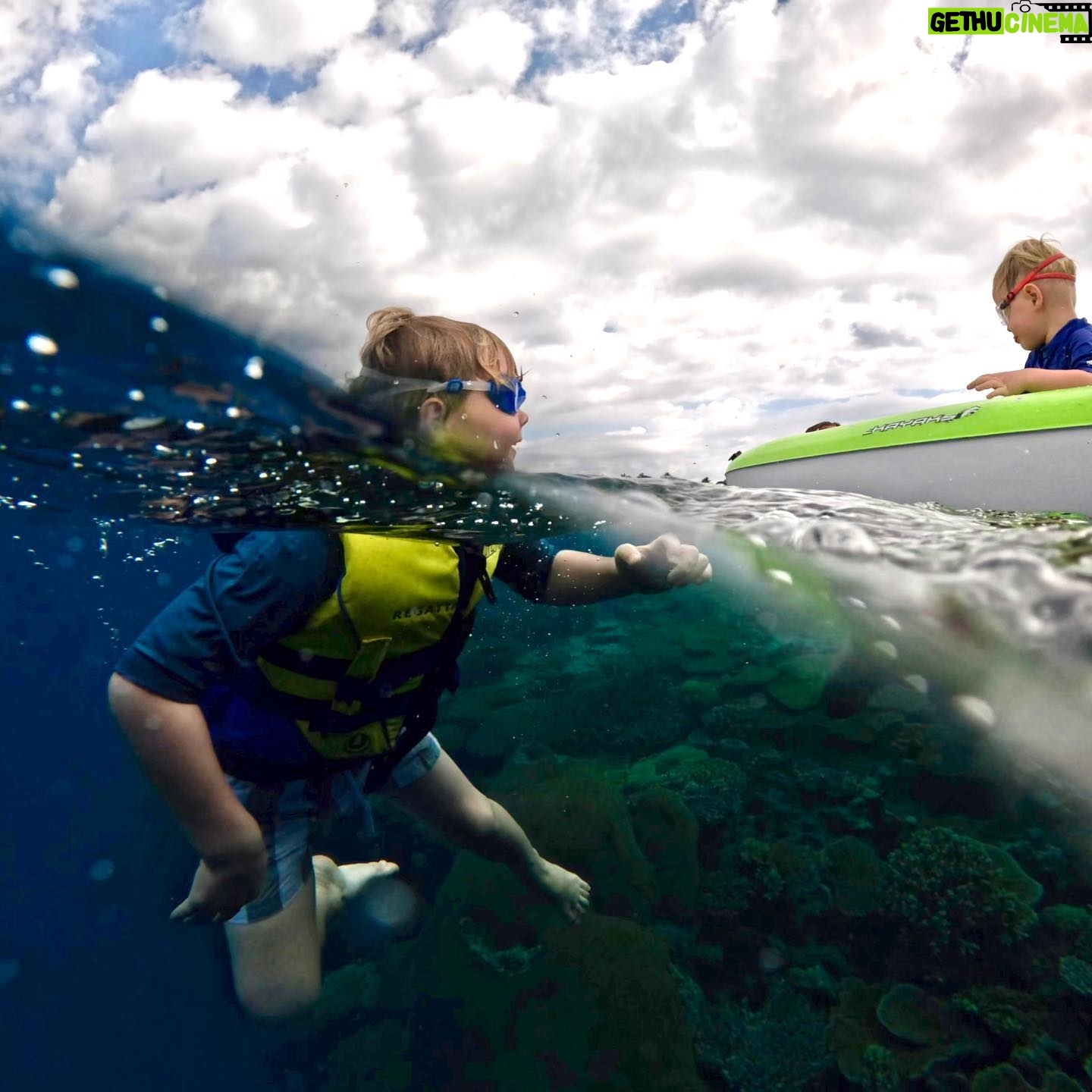 Rory Sloane - 6K Likes - Today was one of those all time days.. surfed one of the greatest waves in the world (and survived 😅 ) We went snorkeling in the deeeeep blue with the boys, and even managed lunch and a couple of cocktails with my beautiful wife.. 2 beers felt like 10 and Aloe Vera all over my body! Vinaka Fiji