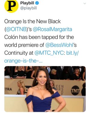 Rosal Colon Instagram - Can’t Wait ⭐️ #continuityplay @mtc_nyc