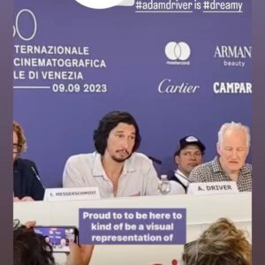Rose Bianco Instagram - #adamdriver 🙌🏼
#ferrarithemovie 
#Ferrari coming soon to a theatre near youuuu.  Thank you @stxfilms @neon_distribuidora  @adamdriver_official