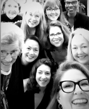 Rose Bianco Instagram - Did a little radio play fundraiser the other day… #lendMeAnEar at @shakespearetavernplayhouse … and the girl talk in the dressing room was stellar.  What a wonderful and supportive group!  On the left are Ms. Martha and Theresa O’Shea, @heleningebritsen @theamyhui @yolandaasher @adenab #sherryrichards @sherimannstewart_filmmaker @nelleejellee 🥰. And the guys in the other dressing room were pretty cool too! @bstoltze @jonhaydenactor #jimmydonadio #johnatwood @rob.cleveland #dougkaye @curtbonnemvo #timpeek #williamcolquitt #michaelstrauss #jeffwinter @marc.gowan  and our wonderful and stalwart #johnscottross