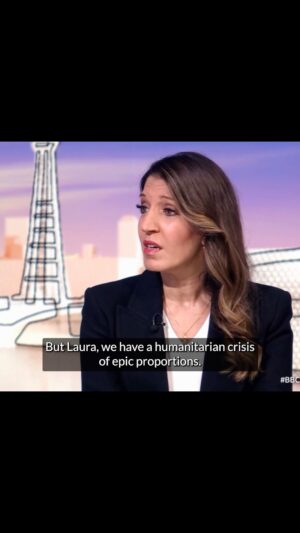 Rosena Allin-Khan Instagram - The unfolding humanitarian crisis in Gaza is beyond devastating. World leaders from all parties need to stand up and demand an immediate ceasefire. Far too many innocent civilians have been killed and the world is just turning a blind eye and letting Netanyahu get away with it.

This morning I discussed the war with Laura Kuenssberg on BBC1.