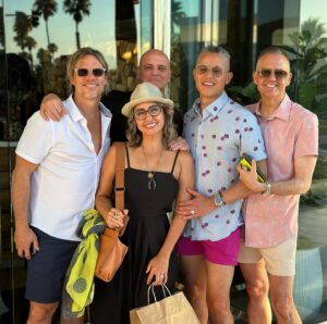 Ross Mathews Instagram - We’ve missed desert happy hours w/ besties! 🥰☀️🌵🍸 @drgarciamathews @nikkiboyer @tommyfieldsmusic @billkitchensf