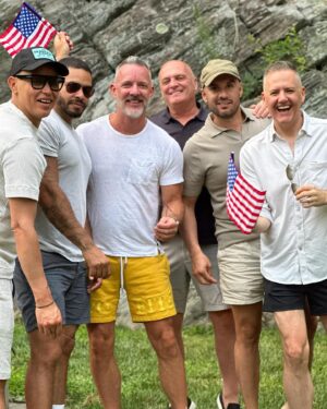 Ross Mathews Instagram - 6 lil’ sparklers in the pool celebrating the 4th! 🎆 So fun having some of our best friends over to our house for a holiday BBQ! 🥰 🍔