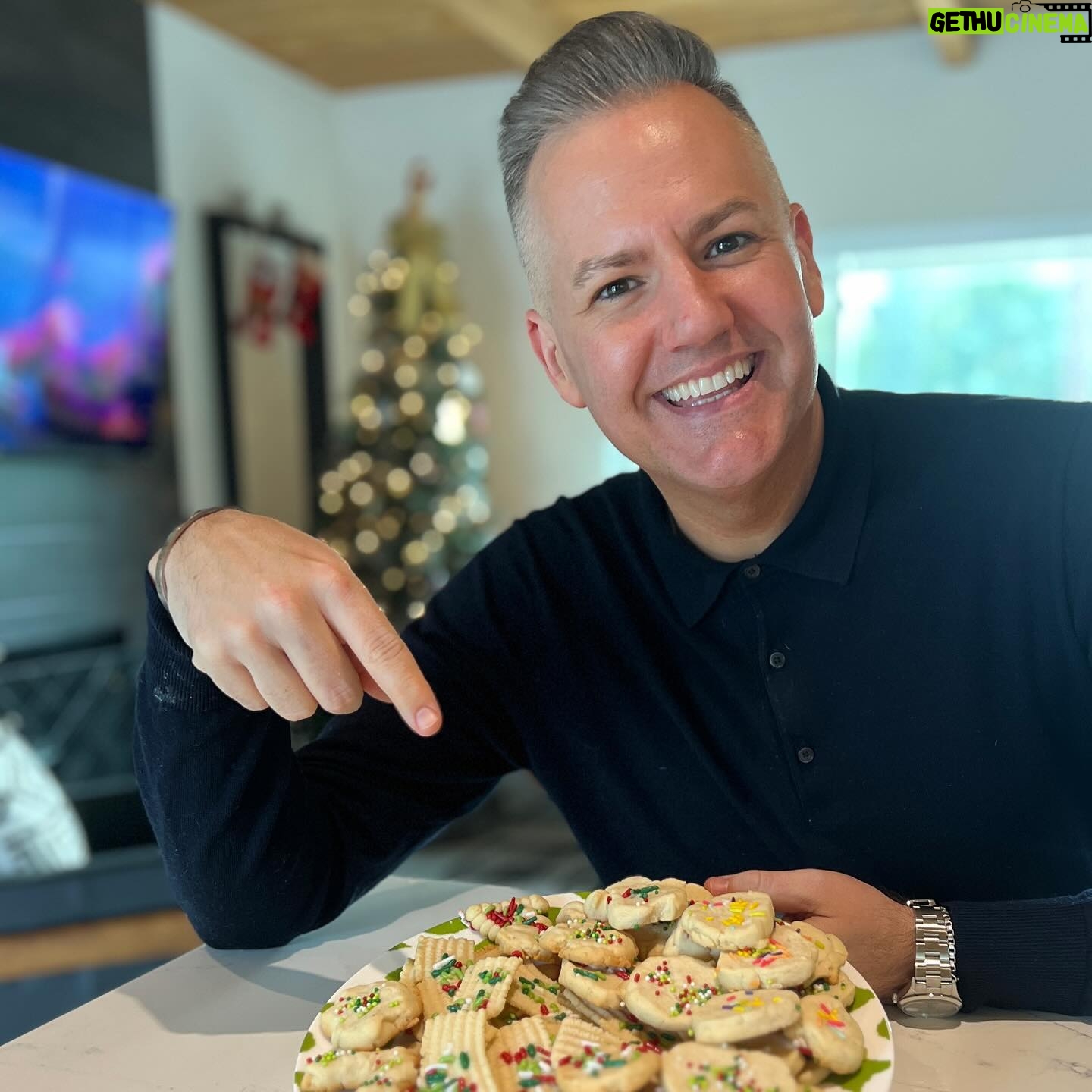 Ross Mathews - 4.2K Likes - My mom used to make spritz cookies during the holidays. She used her Nana’s old metal cookie gun thingy and we would decorate them together. They were always so ugly, but we didn’t care - it was just fun. I wish I would’ve asked for her recipe & saved that cookie gun when she passed away. The holidays make the memories come flooding back. I talked about this on our podcast #HelloRossipes this week. My cohost/bestie @HungerMama encouraged me to order my own spritz cookie gun. I didn’t think I’d actually make any cookies, but I did (thanks to my Aunt Sandy who told me my mom just used the Betty Crocker recipe!). And you know what? It made me feel closer to my mom. 🥰 Hope you’re enjoying some holiday traditions, new & old. ❤️ Tell me about them in the comments - I’ll see you there. -R (Swipe ▶️ for video, recipe & gun)