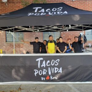 Roy Choi Instagram - It's official!
We are yours now.
New tent, new life, new season.
Thanks for being with us through the public soft opening process of finding our voice for Tacos Por Vida.
It was part social experiment and internal vulnerability that drove me to do this development in real time with you.
Figured why not.
Let's develop together.
And it was the most rewarding experience ever.
Thank you 🙏🏽
So welcome your baby to the world too.
TACOS POR VIDA
TUESDAYS-SATURDAYS
5:30PM-10:30PM
3434 OVERLAND AVE
LA, CA.
OFFICIAL.
Catering soon.
See you tonight!