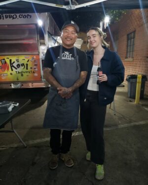 Roy Choi Instagram - It's Netflix is a Joke month and a lot of comics have been coming thru and none greater than the great @notalimac 
Also we got reviewed in @eater_la by @rebeccaroland and it's been a while since I've been reviewed lol but it was really great to see the article and know they were picking up what we have been trying to put down.
And I know you're never supposed to read the comments section in Eater but I did and damn it's still a toxic place sometimes. Maybe indirectly that's a small facet of why it took us so long to open something new again in LA. I can take scrutiny and honesty but the hate hurts (I'm a Pisces) and it just took some time for me to be ready for that again I guess.
But what a ride from pop-up a month ago to now being reviewed. It's a trip for sure.
I don't have much to say on the vitriol on the internet, I just gotta address that this is not cosplay or some appropriation or hobby, this is us, Kogi, and who we've always been and who we are as people. This is our food, culture, perspective and that's really the truth. Not trying to be anything else or take anything from anyone else. We are being our ourselves and serving the most affordable, delicious food we can.
As I climb out of the comments sections what does give me strength is seeing you in line and smiling when you eat the food.
That gives me the courage to continue.
Thank you.
And 
Tacos Por Muthafuckin Vida.
See you tonight 
3434 Overland Ave 
5:30pm
Per tradition, last photo is first in line.