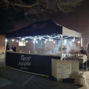 Roy Choi Instagram - It's official!
We are yours now.
New tent, new life, new season.
Thanks for being with us through the public soft opening process of finding our voice for Tacos Por Vida.
It was part social experiment and internal vulnerability that drove me to do this development in real time with you.
Figured why not.
Let's develop together.
And it was the most rewarding experience ever.
Thank you 🙏🏽
So welcome your baby to the world too.
TACOS POR VIDA
TUESDAYS-SATURDAYS
5:30PM-10:30PM
3434 OVERLAND AVE
LA, CA.
OFFICIAL.
Catering soon.
See you tonight!