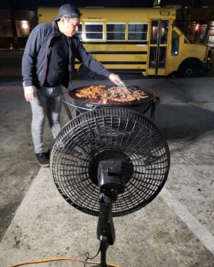 Roy Choi Instagram - Hood vents Kogi Tacos Por Vida style. Like blowing smoke out the cracked car window.
He a fan.
