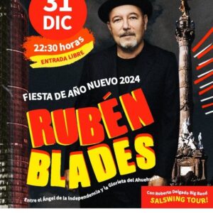 Rubén Blades Instagram - Anunciamos con alegría y agradecimiento que el 31 de diciembre, junto a la Roberto Delgado Big Band, será nuestro último concierto del 2023 y que se convertirá en el primero del 2024, invitados por el Gobierno de la Ciudad de México, dentro del contexto de ¨La Fiesta de Año Nuevo¨, que ya es una tradición en bello el Paseo de la Reforma. 
¡Nos vemos pronto mexicanas y mexicanos!