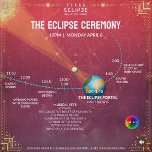Ruby Chase O'Neil Instagram - This eclipse is about to be such a portal ❤️🌙

Start setting your intentions if you haven’t yet… this is an opportunity for a full reset ✨

See u soon for those of u who will be at @texas_eclipse  and for everyone else we will be live streaming the meditation happening at noon cst April 8 for the moment of Full Totallity and letting it roll into my DJ set at 2pm from the fest ! 

Link is in @iunify bio 🙏🏼🌹

Blessings 

#eclipse #unify #texaseclipse