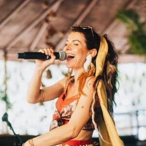 Ruby Chase O'Neil Instagram - Sweet moments from my daytime set on Lapa Stage☺️
Fun fact … 
Lapa means Macaw 🦜

This community oriented bird is monogamous and mates for life with the same partner.. they are romantic in nature and fly with their wing tips touching… aka flying holding hands 🥹 cute right? 

When @loverofthegarden and I were doing our research leading up to the set, we decided to make the theme of this particular daytime set a tribute to the birds, and our communal nature ✨

It was an epic moment of collaboration with  @loverofthegarden adding ceremonial vocals, @eagle_condor_synergy adding percussion and vocals, and Carlos @cardan_balam_musica weaving with many of his ceremonial Mayan instruments.. I actually met him the night before the set and invited him to come and play with us spontaneously. Neither one of us had heard each other’s music yet, but the creative vibes were there :) 

Azani also made a special appearance for a little b2b baby moment ;) he made me a very happy auntie to show him my point of view from the decks as we have had a lot of fun playing with music on my babysitting moments :) 

Thank you @visual_feeling for these sweet memories!! 📷🥰

Reppin my new gold scarf in the hair thanks @true_nature_attire 

#envisionfestival #envision #lapa