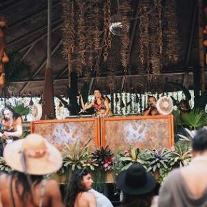 Ruby Chase O'Neil Instagram - Sweet moments from my daytime set on Lapa Stage☺️
Fun fact … 
Lapa means Macaw 🦜

This community oriented bird is monogamous and mates for life with the same partner.. they are romantic in nature and fly with their wing tips touching… aka flying holding hands 🥹 cute right? 

When @loverofthegarden and I were doing our research leading up to the set, we decided to make the theme of this particular daytime set a tribute to the birds, and our communal nature ✨

It was an epic moment of collaboration with  @loverofthegarden adding ceremonial vocals, @eagle_condor_synergy adding percussion and vocals, and Carlos @cardan_balam_musica weaving with many of his ceremonial Mayan instruments.. I actually met him the night before the set and invited him to come and play with us spontaneously. Neither one of us had heard each other’s music yet, but the creative vibes were there :) 

Azani also made a special appearance for a little b2b baby moment ;) he made me a very happy auntie to show him my point of view from the decks as we have had a lot of fun playing with music on my babysitting moments :) 

Thank you @visual_feeling for these sweet memories!! 📷🥰

Reppin my new gold scarf in the hair thanks @true_nature_attire 

#envisionfestival #envision #lapa