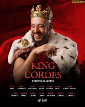 Rui Sinel de Cordes Instagram - KING CORDES TOUR 

Para quê dizer que isto é o cartaz se vocês estão a ver perfeitamente que é uma pintura do Renascimento?

Tickets no link do perfil.