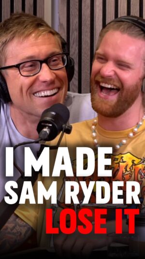 Russell Howard Instagram - Sorry about that one @samhairwolfryder