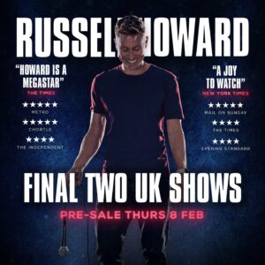 Russell Howard Instagram - 🚨BIG NEWS🚨
 
I’ll be announcing my FINAL 2 UK shows for my sold out tour tomorrow. Early access to tickets will be available exclusively via my mailing list, so make sure you’re signed up via my link in bio for your best chance to get a ticket!