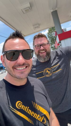 Rutledge Wood Instagram - We’re back, baby! @eversley & I are back on the Hot Rod Power Tour #HRPT24 with our friends @continental_tire for a little #RnR So excited to take my @toyotausa @toyotaracing GR Corolla on a road trip like this one, & meet lots of great folks along the way! We’ve got some cool giveaways too, so if you’re coming out to the stops, look for the @pettysgarage Display & tell them “Rut n Ryan sent us” and they’ll take great care of you!