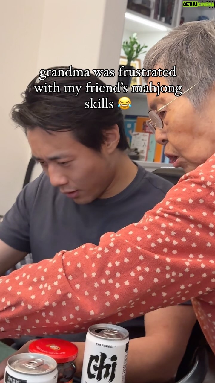 Ryan Alexander Holmes - 11.4K Likes - over his shoulder judging his EVERY move 😅
.
.
.
.
#grandma #mahjong #grandmas #blasian #mixed