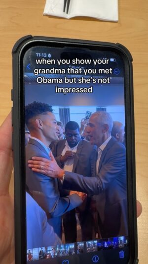 Ryan Alexander Holmes Instagram - grandma: “yeah,yeah, obama, cool, aaaanyway what’s for lunch?” 
.
.
.
.
#blasian #mixed #grandma #mixedfamily #obama  #multicultural #blasianfamily #grandmagrandson #asiangrandma #chinesegrandma #grandmas