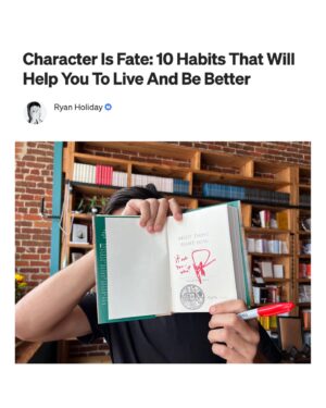 Ryan Holiday Instagram - Swipe for 10 habits that will help you to live and be better.

These habits are adapted from my new book “Right Thing, Right Now” (which you can preorder...right now through the link in bio!). So if any of these resonated with you, I can promise you’ll like the new book.
